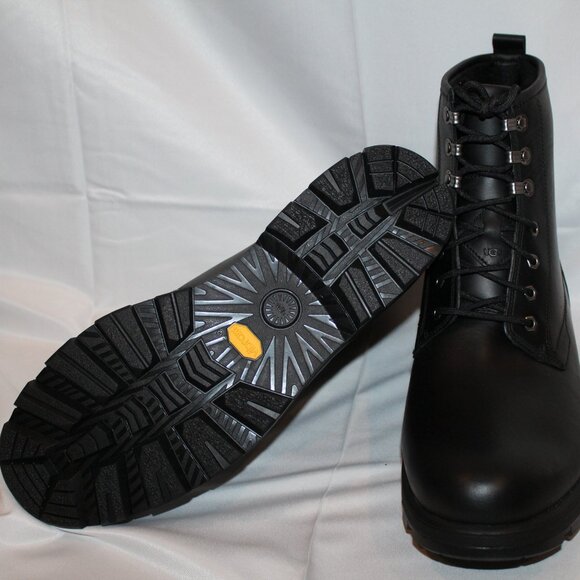 UGG KIRKSON LEATHER MEN'S WATERPROOF WORK WINTER BOOTS BLACK 13 - Picture 8 of 8